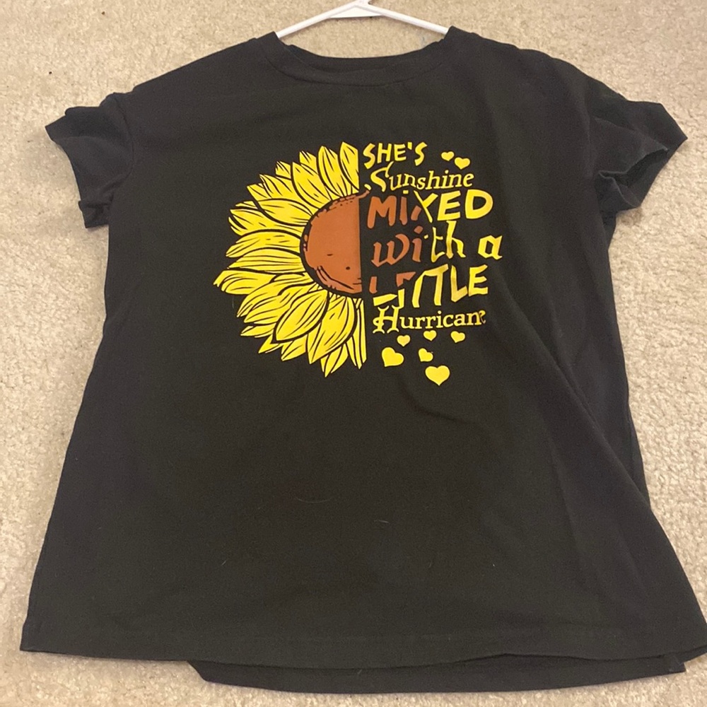 Black Sunflower graphic Tee Shirt